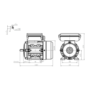 Silnik elektryczny jednofazowy 0,18kW 1400 obr/min. 63B3
